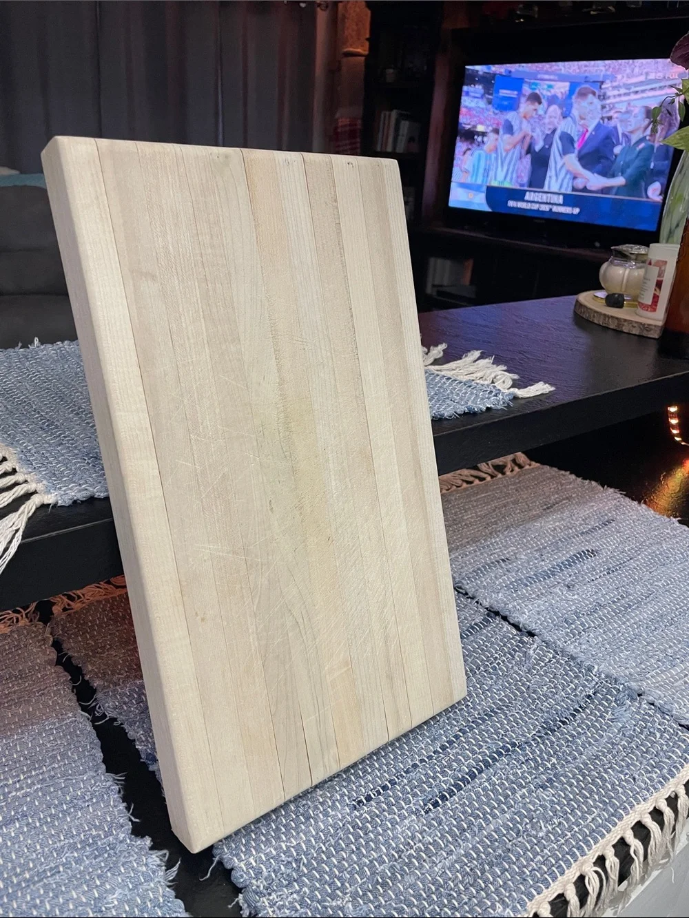 Wood Butcher Block Cutting Board - Light Natural Wood 9 x 15 x 1 3/4
